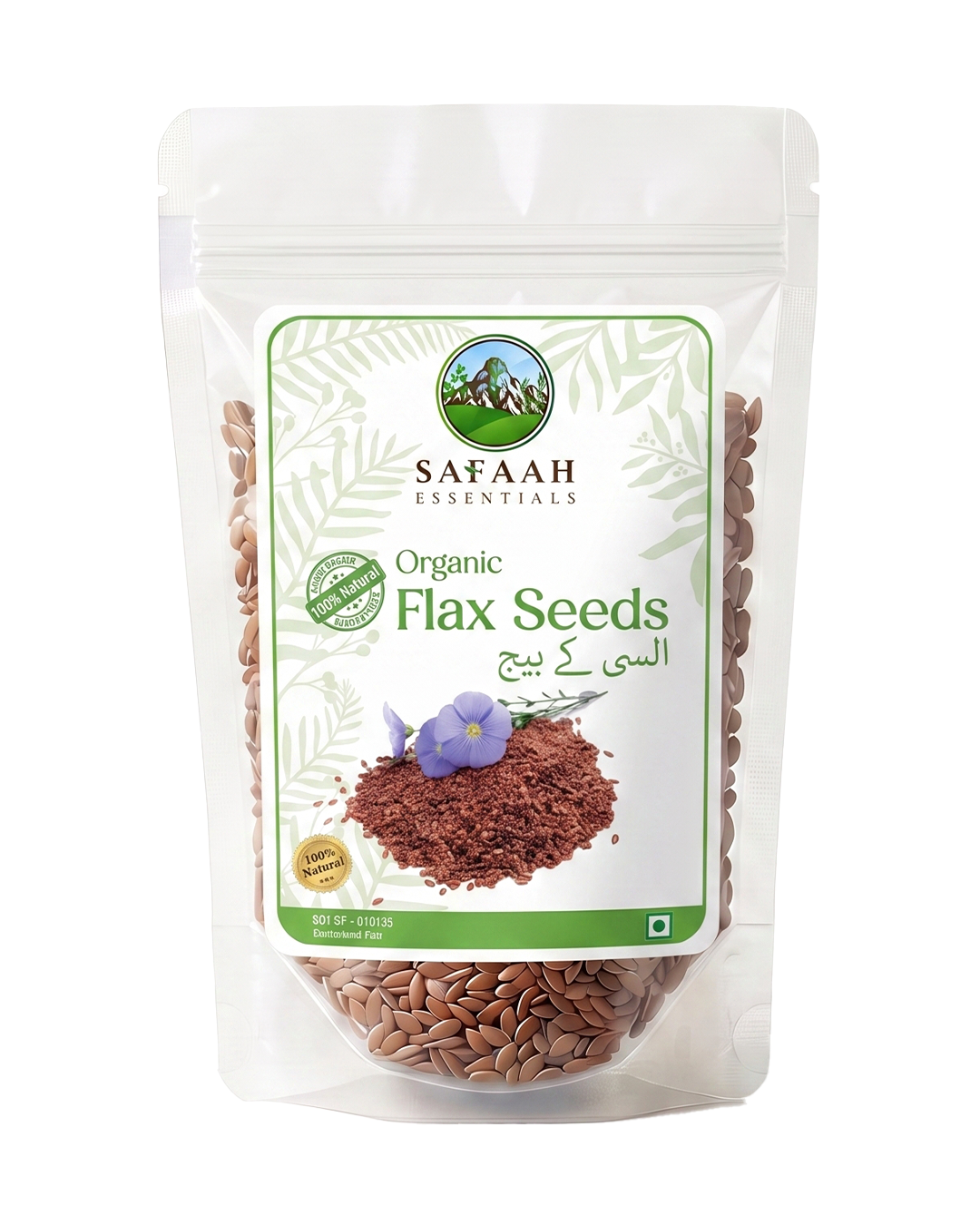 Safaah Essentials Premium Organic Flax Seeds (Alsi) | 100% Natural Superfood | Plant-Based